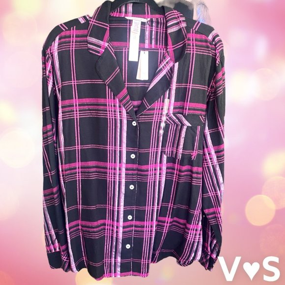 Victoria's Secret Pink and Black Plaid Pajama Set - Picture 2 of 9